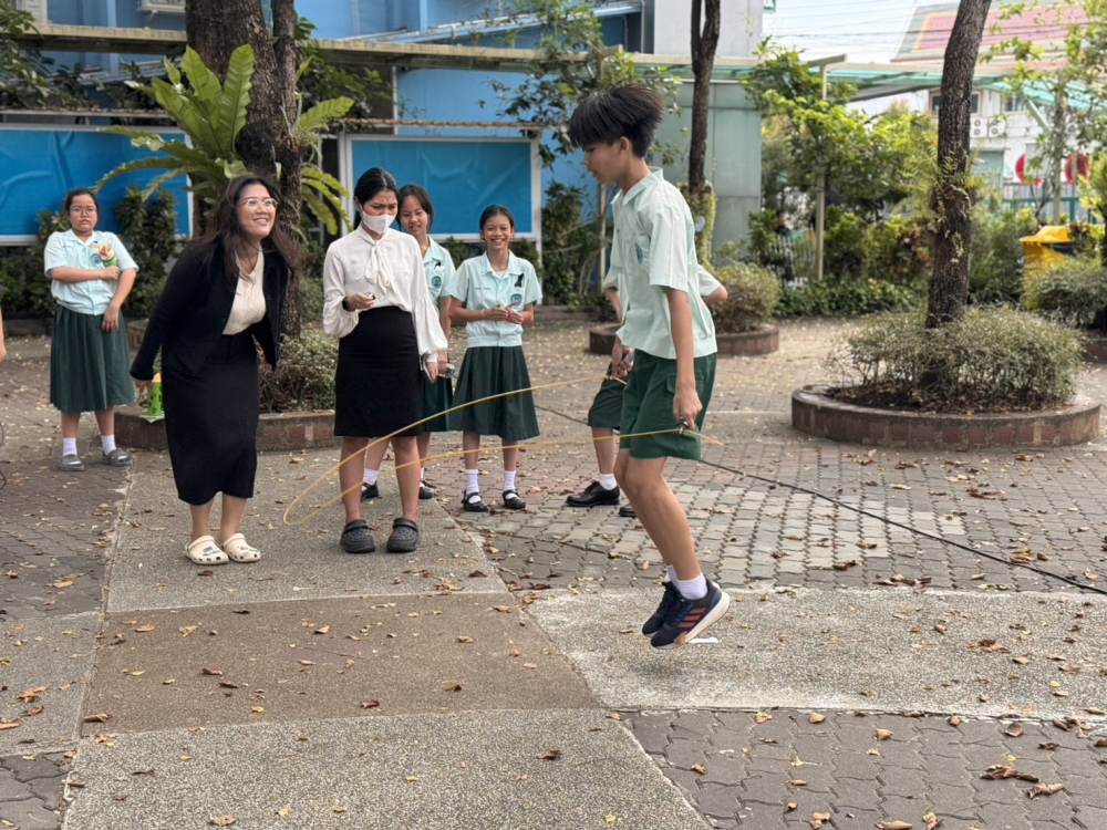 ภาพบรรยากาศการเเข่งขันกีฬาสีสัมพันธ์ ปีการศึกษา 2568 (กีฬากระโดดเชือก ป.5-ป.6)