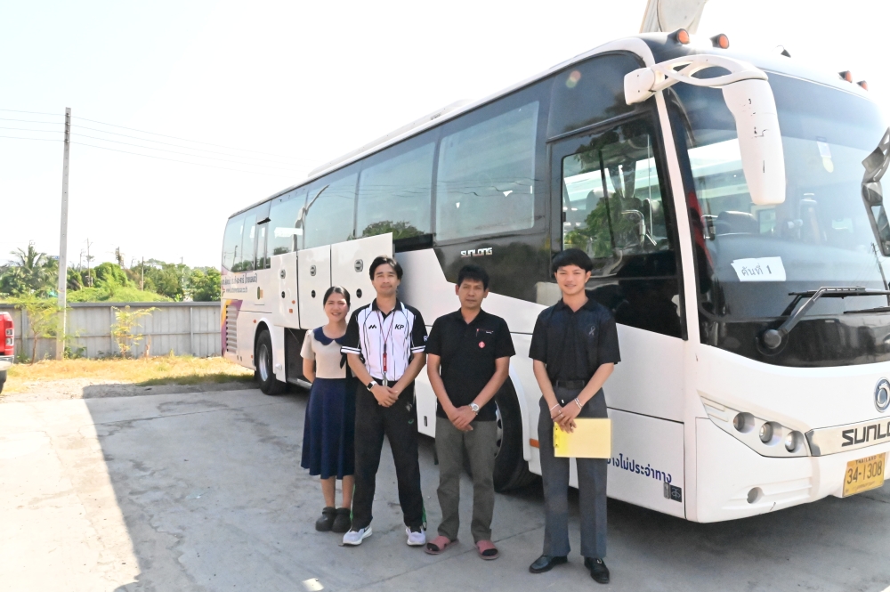 การตรวจสอบสภาพรถบัส เพื่อเตรียมความพร้อมด้านความปลอดภัยสูงสุดให้แก่นักเรียนและครูผู้ควบคุม