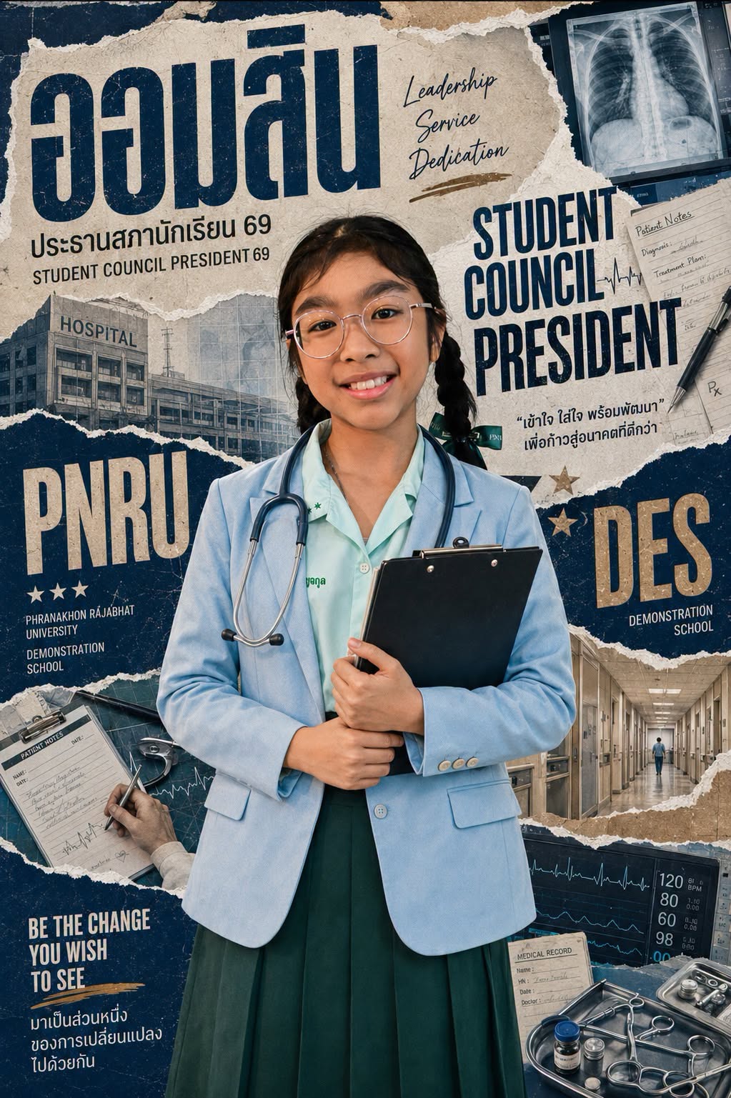 ขอแนะนำคณะกรรมการสภานักเรียน  โรงเรียนประถมสาธิต มหาวิทยาลัยราชภัฏพระนคร ปีการศึกษา 2569