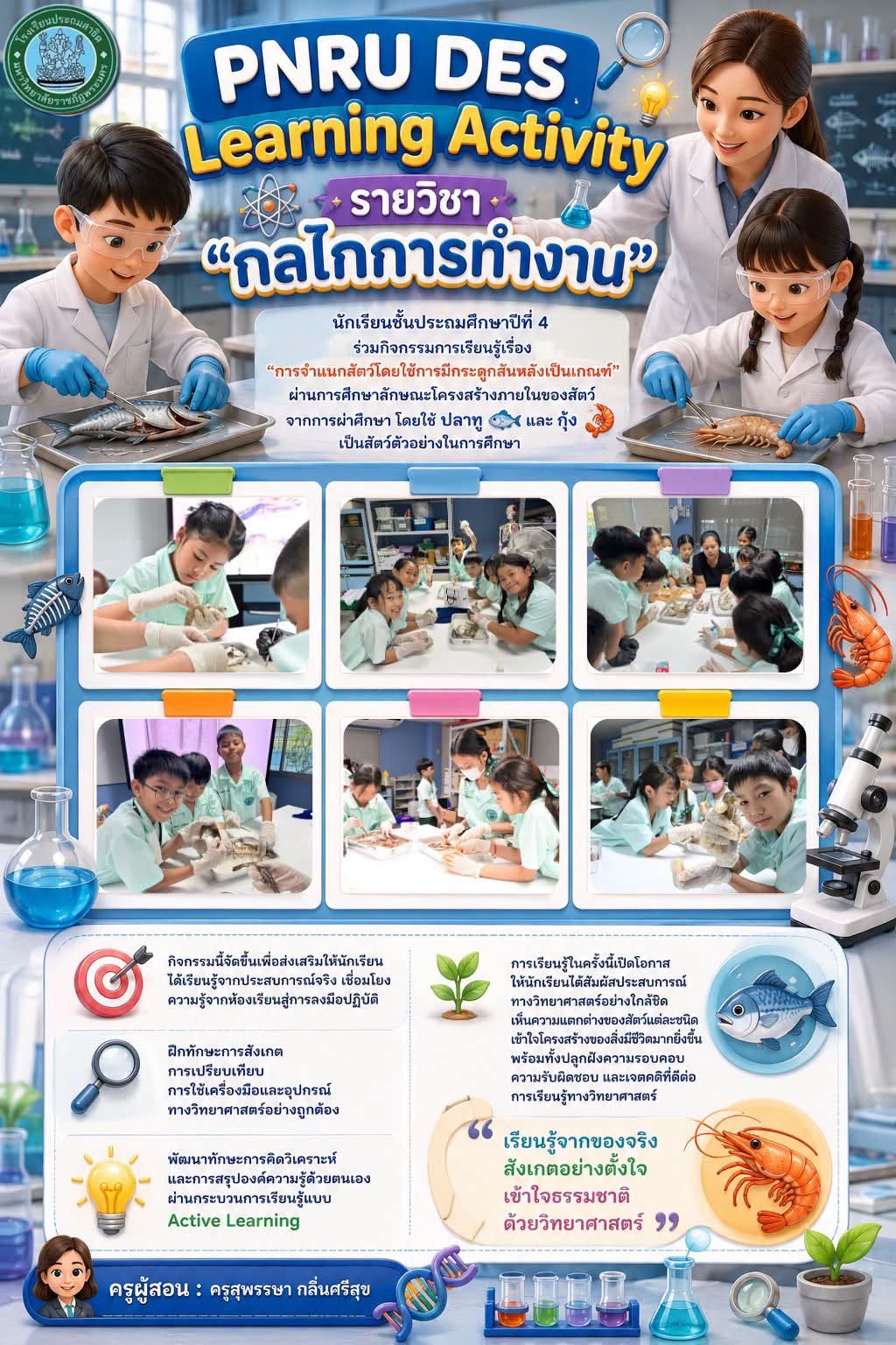 Learning Activity : เรียนรู้ผ่านการลงมือปฏิบัติจริง